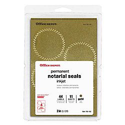 Brand Permanent Self Adhesive Notarial Seals 2 Diameter Pack Of 44
