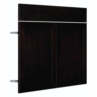 Nimble by Diamond Brownstone Beat 17.875 in W x 23.9062 in H x 0.75 in D Chocolate Shaker Door and Drawer Base Cabinet