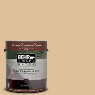 BEHR Premium Plus Ultra 1 gal. #ECC 13 1 Canoe Semi Gloss Enamel Interior Paint 375401