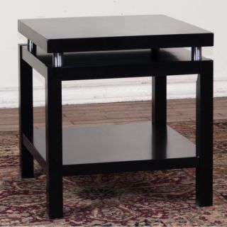 Sunny Designs New York Black Chrome Accent End Table  