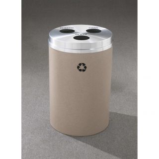 RecyclePro 33 Gal Triple Stream Multi Compartment Recycling Bin by