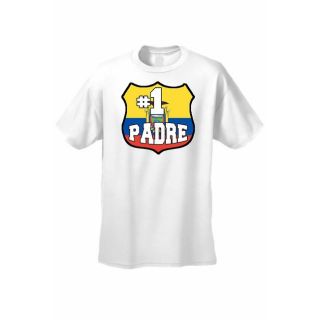 Mens T Shirt # 1 Padre Ecuador Flag Pride Futbol Soccer Football Gym