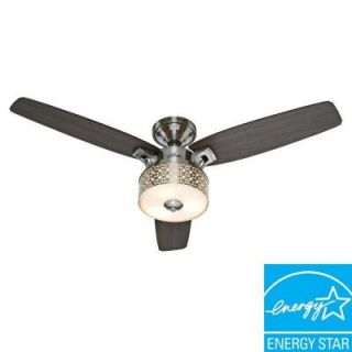 Hunter Camille 52 in. Brushed Chrome Indoor Ceiling Fan 59000