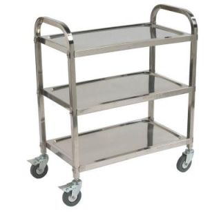 Carlisle 17 in. x 33 in. 400 lb. Capacity Knockdown Stainless Steel Utility Cart UC4031733