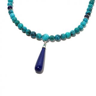 Jay King Turquoise and Lapis Bead 26 1/2" Necklace   7552588