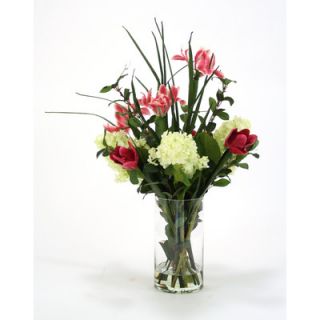 Distinctive Designs Waterlook Silk Tulips and Iris with Hydrangeas and
