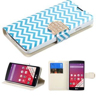 Insten Diamond Leather Wallet Flap Pouch Phone Case with Stand for LG