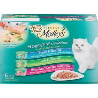 Purina Fancy Feast Medleys Florentine Collection Cat Food Variety Pack 12 3 oz. Cans