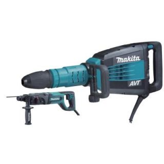Makita 14 Amp 27 lbs. AVT SDS MAX Demolition Hammer with Free 1 in. SDS Plus Rotary Hammer HM1214CX