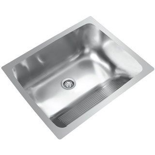 Ukinox D610.457 Single Basin Stainless Steel Dual Mount Laundry Sink