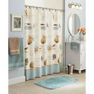 Better Homes and Gardens Coastal Collage Fabric Shower Curtain