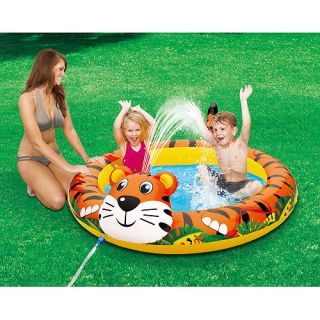 6' x 5'1" Inflatable Tiger Play Swimming Pool