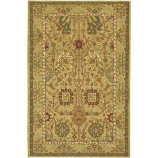 Chandra Pooja Green/Gold/Red/Blue/Brown 5 ft. x 7 ft. 6 in. Indoor Area Rug POO403 576
