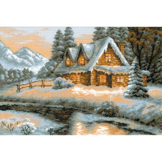 Winter View Counted Cross Stitch Kit 15X10.25 14 Count   16427058