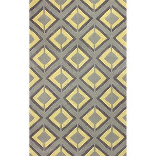 nuLOOM Hand tufted Lucile Trellis Yellow Rug (5 x 8)