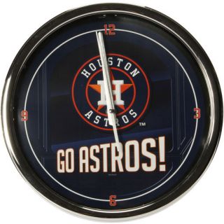 Houston Astros Go Team Chrome Wall Clock