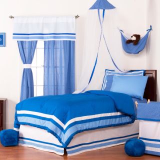 Simplicity Blue Twin/ Queen 100 percent Cotton Comforter Bed Set