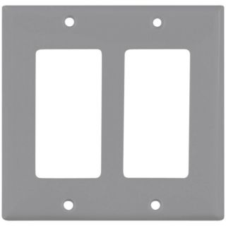 Cooper Wiring Devices 2 Gang Gray Decorator Wall Plate