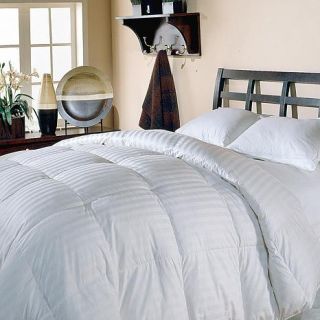 Concierge Collection Platinum 350 Thread Count Damask White Down Comforter   Twin   7204576