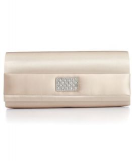 Jessica McClintock Satin Evening Clutch with Pearls
