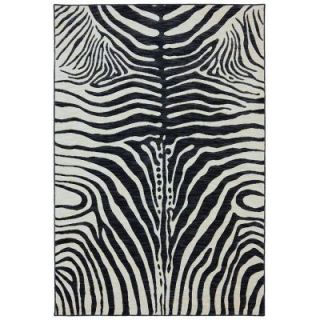 Karastan Serengeti Gallery Black 9 ft. 6 in. x 12 ft. 11 in. Area Rug 388447