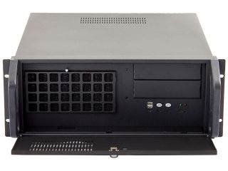 Habey RPC 810 Black Heavy Duty 1.2mm Cold rolled Steel, Texture Power Coated 4U Rackmount Server Chassis 2 External 5.25" Drive Bays