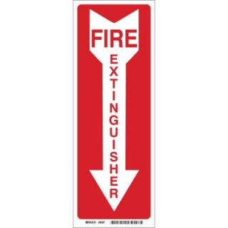 Brady 24 in. x 4 in. Fiberglass Fire Extinguisher with Arrow Sign 71655