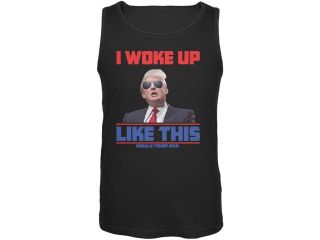 Election 2016 Trump I Woke Up Like This Black Adult Tank Top