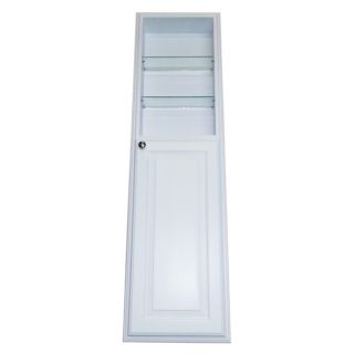 54 inch Recessed White Plantation Pantry Storage Cabinet with 24 inch