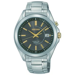 Seiko Mens Kinetic Stainless Steel Watch  ™ Shopping