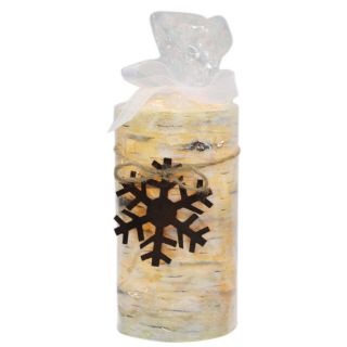 Holiday Living 5.83 in Battery Operated LED White Electric Pillar Candle