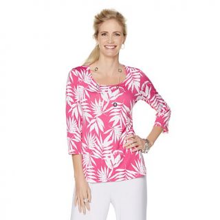 Slinky® Brand 3/4 Sleeve Printed Tunic   8102569