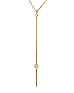 Mizuki 14k Gold Bar Pendant Necklace with Diamond