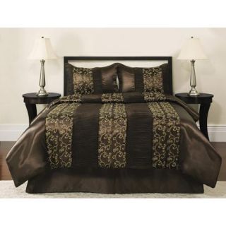 Better Homes and Gardens Comforter Set Collection, Brown Scroll