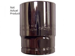 K Tool 23144 Chrome Socket, 1/2" Drive, 1 3/8", 6 Point, Shallow