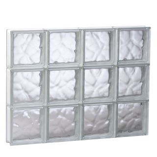 REDI2SET Wavy Glass Pattern Frameless Replacement Glass Block Window (Rough Opening 29.25 in x 21.75 in; Actual 28.75 in x 21.25 in)