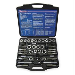 Westward 1PZ43 High Carbon Steel Tap and Die Set 45 pcs.