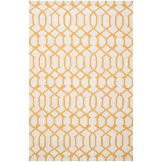 Safavieh Dhurries Ivory/Yellow 8 ft. x 10 ft. Area Rug DHU753C 8