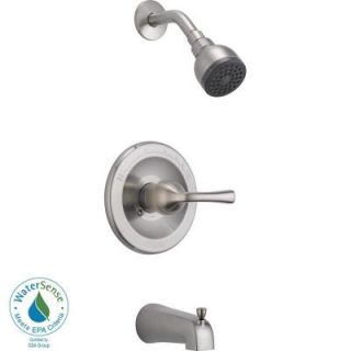Delta Foundations Single Handle 1 Spray Tub and Shower Faucet in Stainless B114900 SS