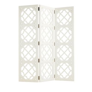 84 x 69 Ivory Key Folding Screen Room Divider by Tommy Bahama Home