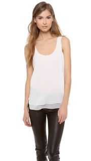Vince Double Layer Silk Tank