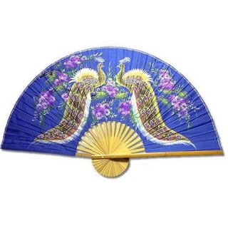 Oriental Furniture Proud Peacocks Fan Wall D cor