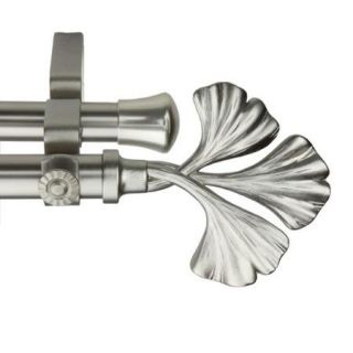 Luck Adjustable Satin Nickel Double Curtain Rod 48 to 84 inch
