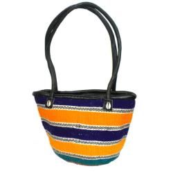 Wool and Leather Colorful Kiondo Bag (Kenya)  ™ Shopping