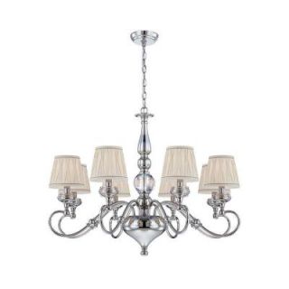 World Imports Sophia Collection 8 Light Polished Nickel Chandelier 25765 YOW