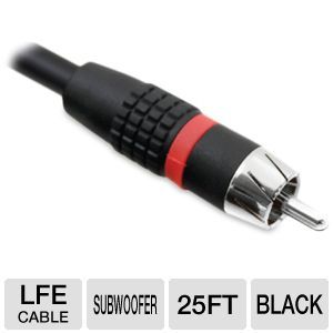 Key Digital Subwoofer Cable   25 ft, LFE Cable, Black (KD CSLFE25)