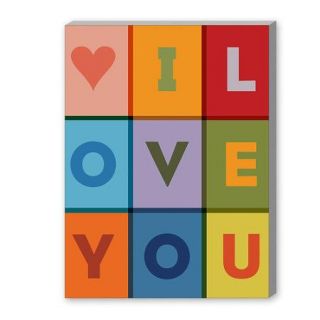 Americanflat I Love You Textual Art on Gallery Wrapped Canvas