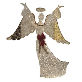 Holiday Living 4.9 ft Lighted Angel Outdoor Christmas Decoration with White Incandescent Lights