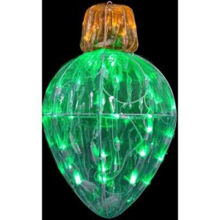 LightShow 21 in. 35 Light Starry Night LED Crystal Green Splendor Ornament Light 86300X