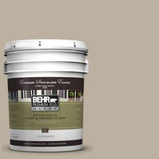 BEHR Premium Plus Ultra 5 gal. #750D 4 Pebble Stone Semi Gloss Enamel Exterior Paint 585405